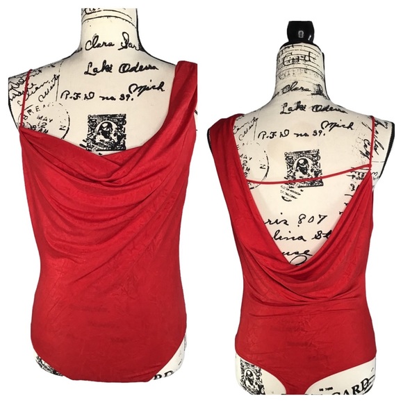 ASTR - ASYMMETRICAL BODYSUIT Salsa (color) - NWOT Size M - Picture 14 of 16